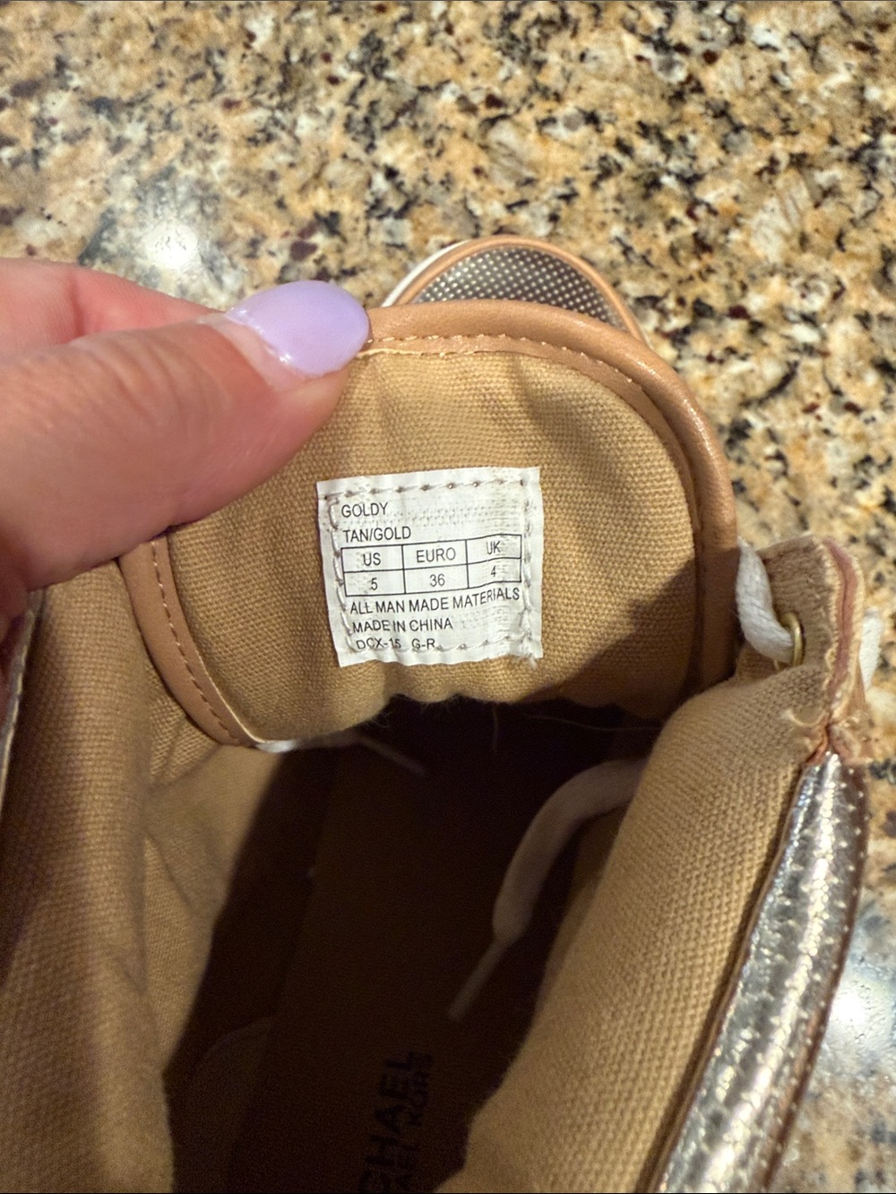 Michael Kors Taupe and Metallic High-Top Sneakers MK logo 5 NEW NWT - Picture 6 of 7